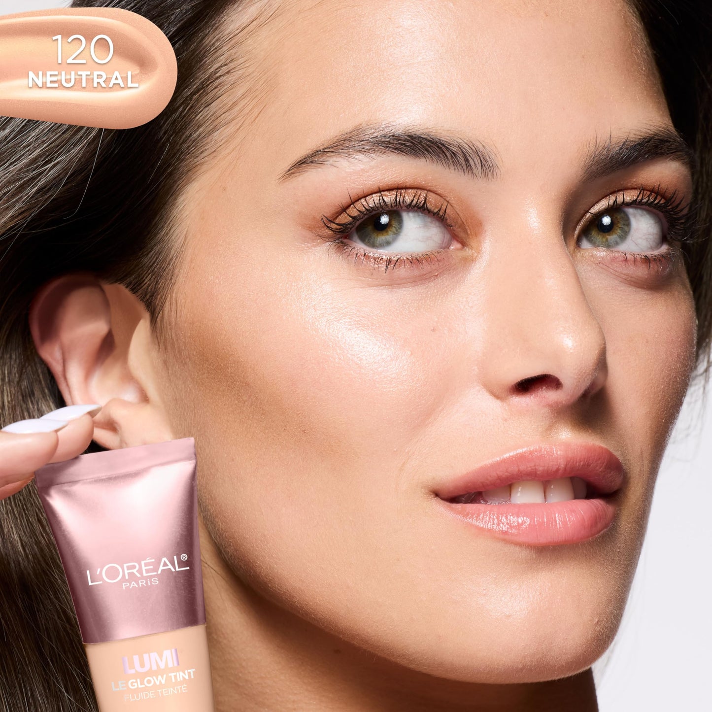 L'Oreal Paris luminous tinted foundation bottle showcasing the lightweight fluid design.