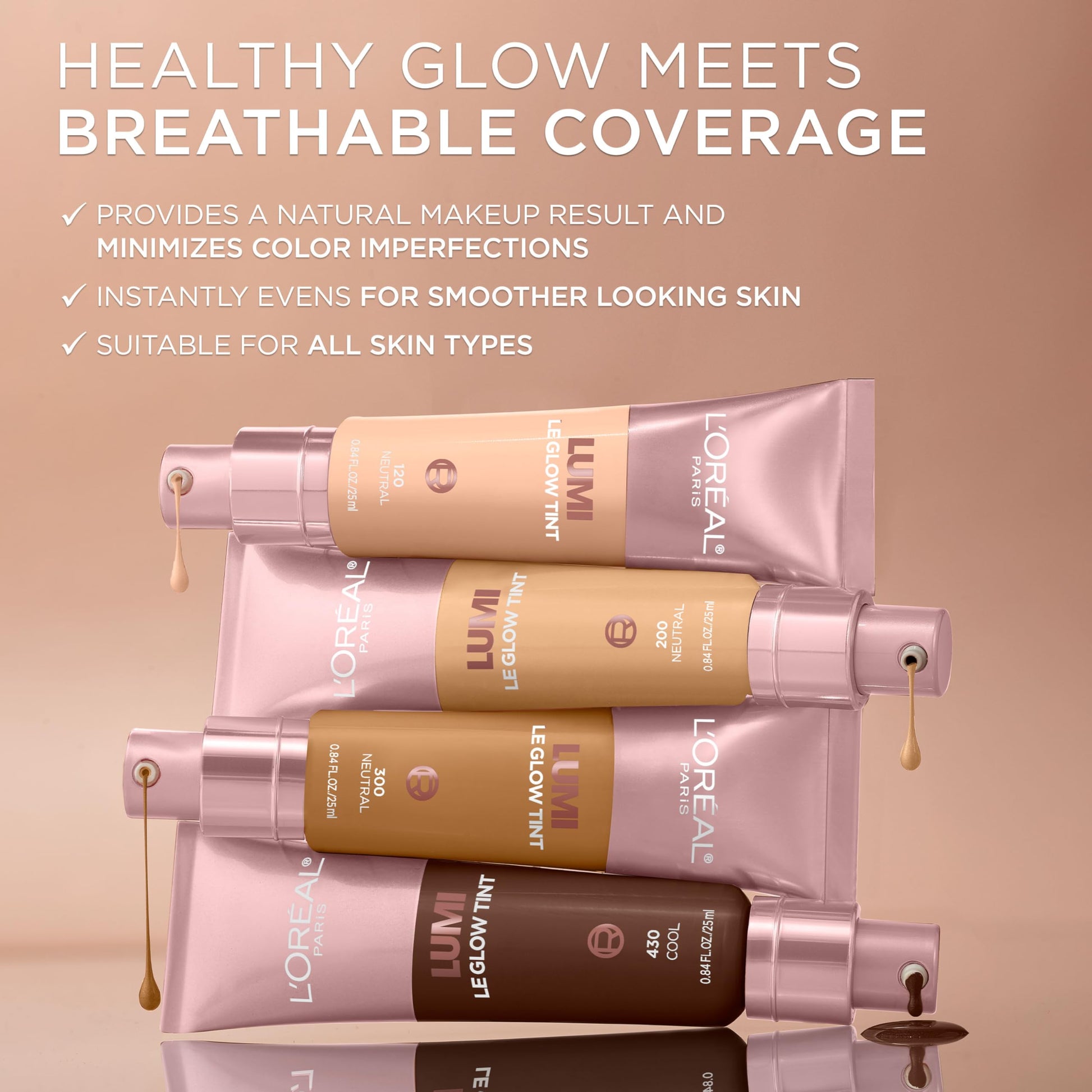 L'Oreal Paris imported USA beauty product packaging showing shade Neutral 120 details.