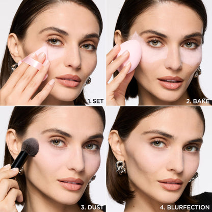 L'Oreal Paris Infallible Blur-fection powder lid and base showcasing product design