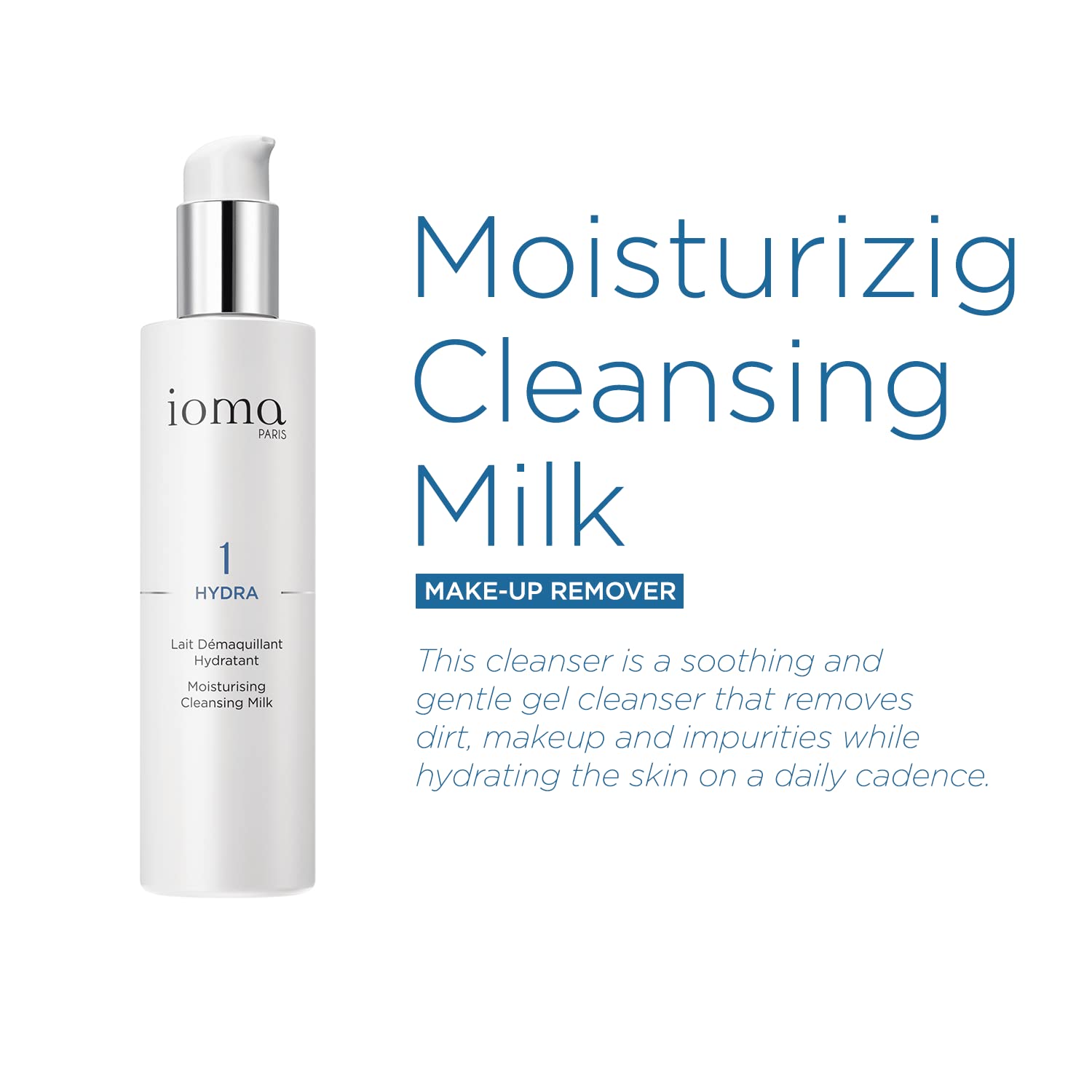 Ioma Paris Hydra Cleansing Milk pump dispenser detail