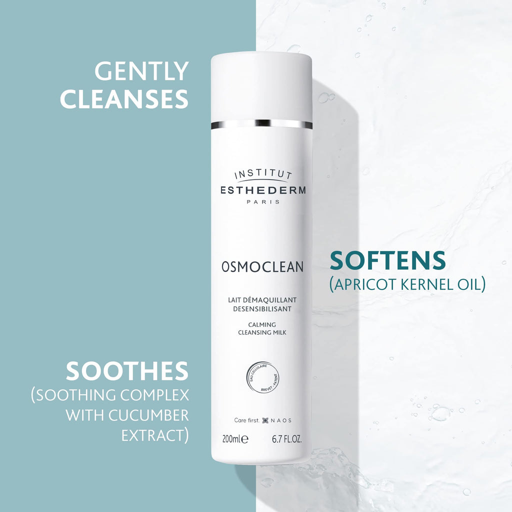 Institut Esthederm Osmoclean Calming Cleansing Milk back label information
