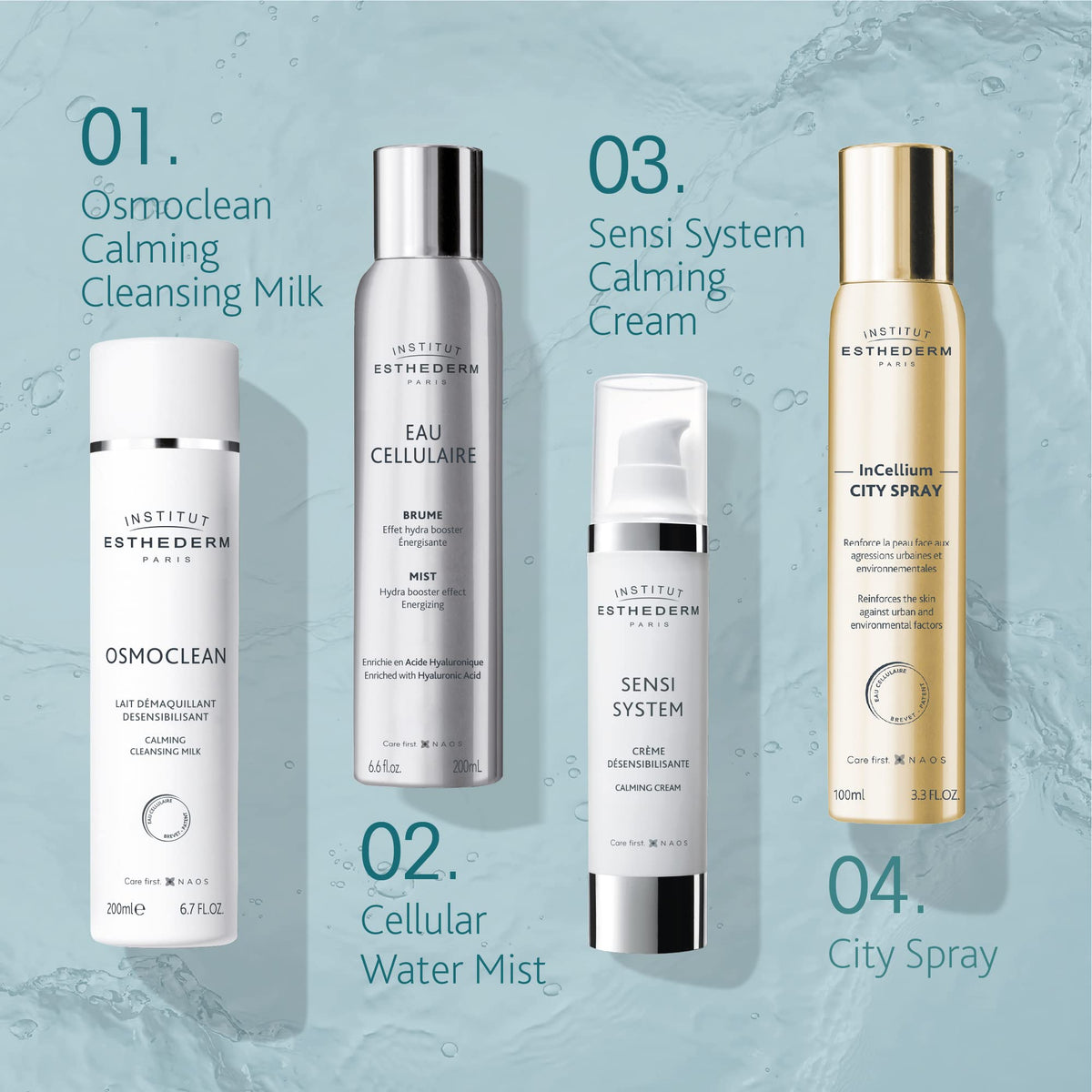 Institut Esthederm Osmoclean Calming Cleansing Milk packaging design