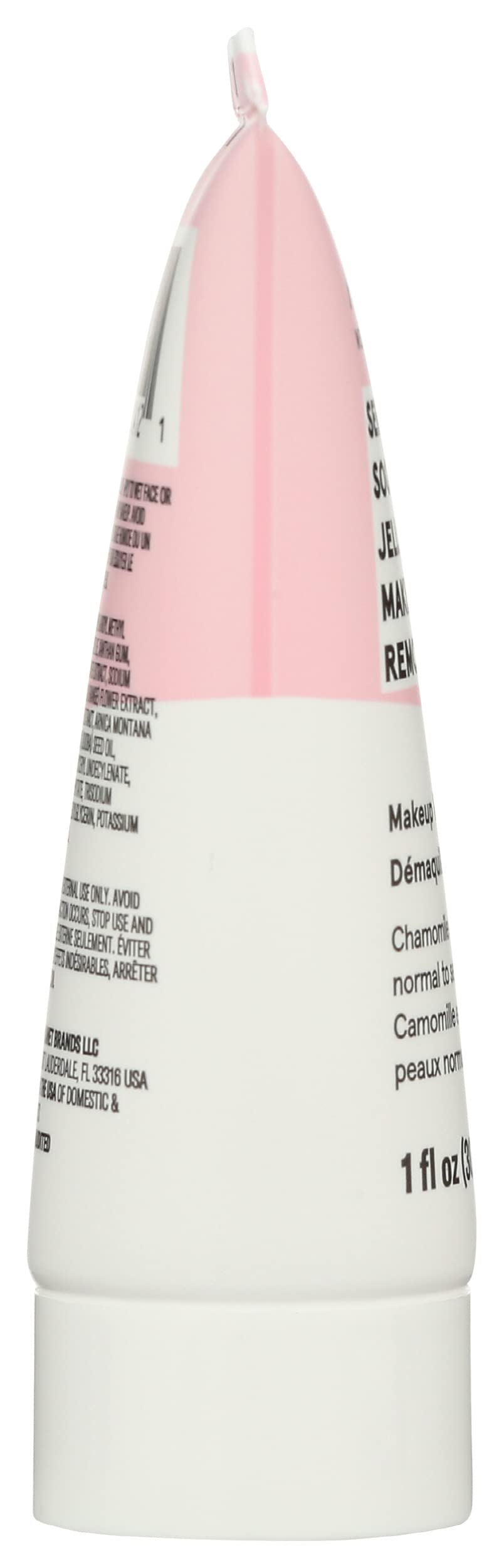 Back of Acure Seriously Soothing Jelly Milk Makeup Remover showing ingredients