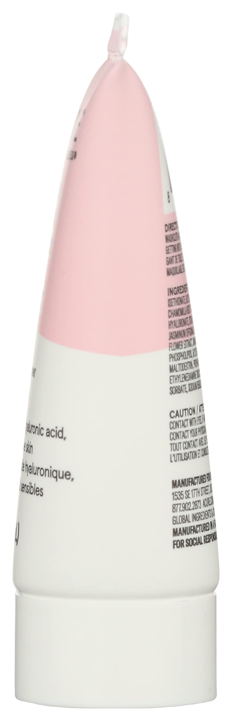 Texture demonstration of Acure Jelly Milk cleanser on skin