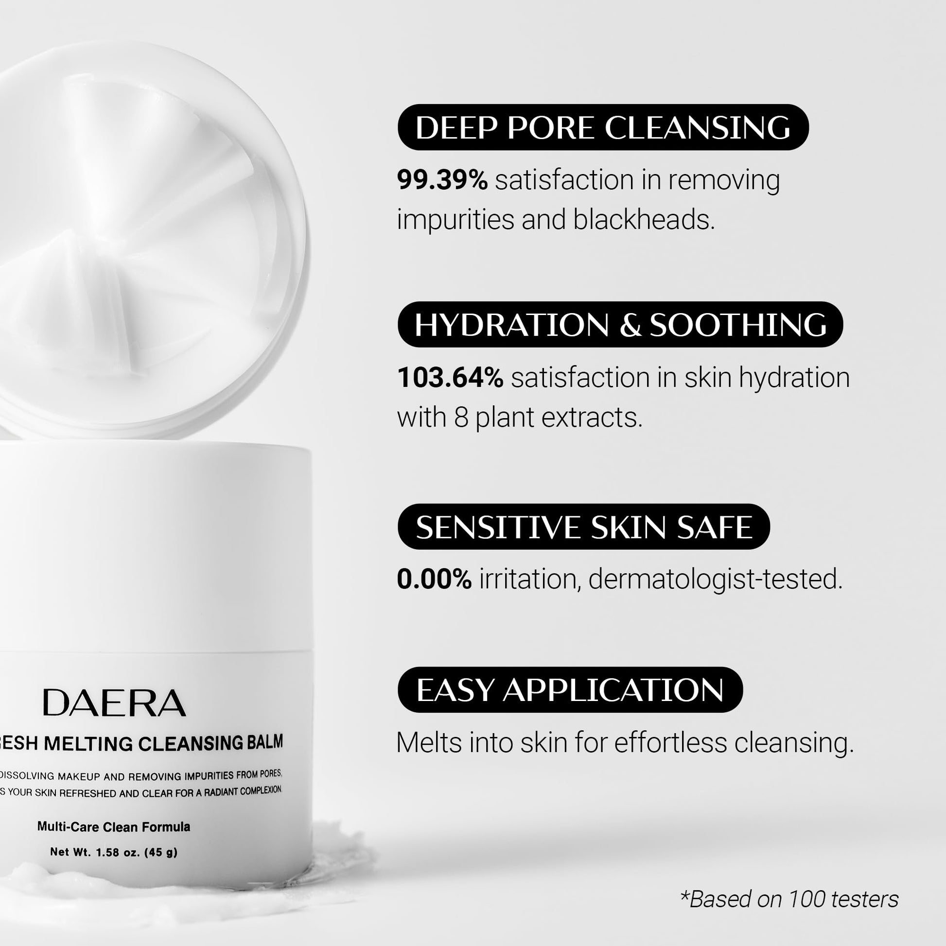 Daera Pore Fresh Melting Cleansing Balm ingredients label heartleaf and mugwort