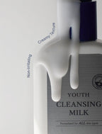 Mizon Youth Cleansing Milk container with ingredient highlights