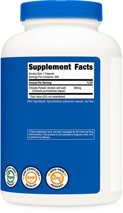 Vegan and Non-GMO certifications on Nutricost bottle