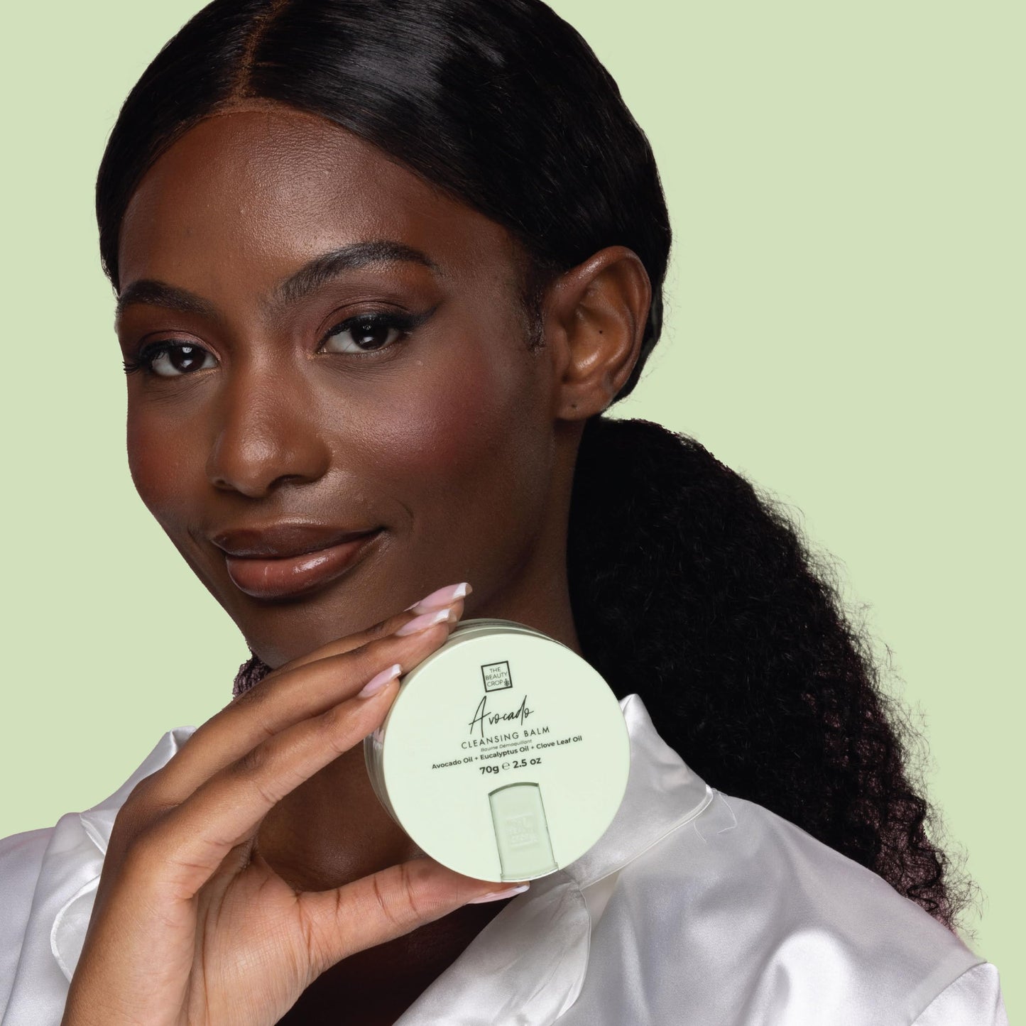 The Beauty Crop Avocado Cleansing Balm ingredients label detail