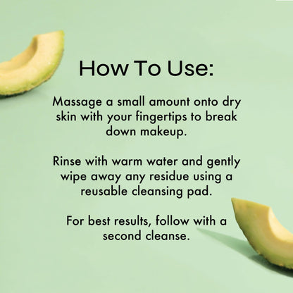 The Beauty Crop Avocado Cleansing Balm being applied to skin