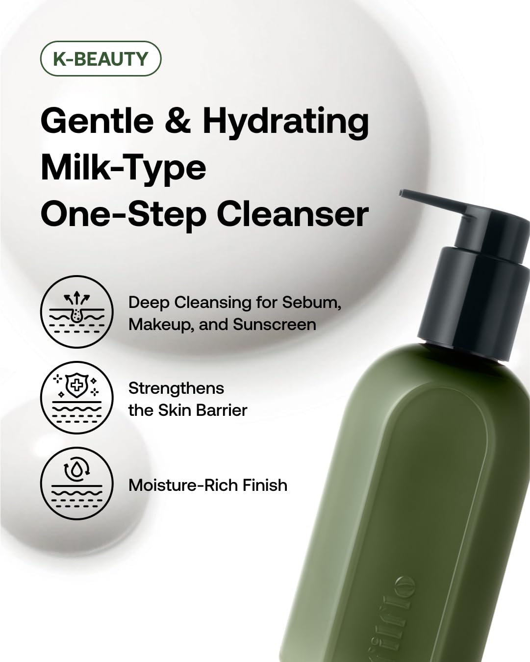 Close up of Filflo Rolling Milk Facial Cleanser label