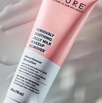 Acure Jelly Milk Makeup Remover vegan ingredients bottle