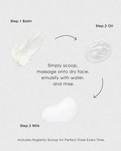 Using spatula to apply Ttlala cleansing balm on hand