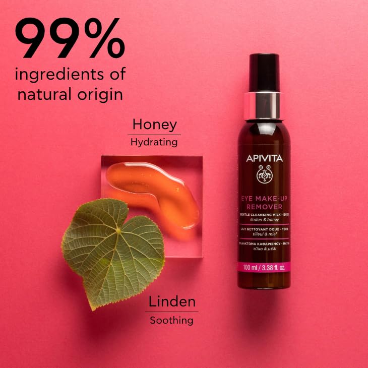 Apivita gentle cleansing milk for eyes with linden and honey packaging
