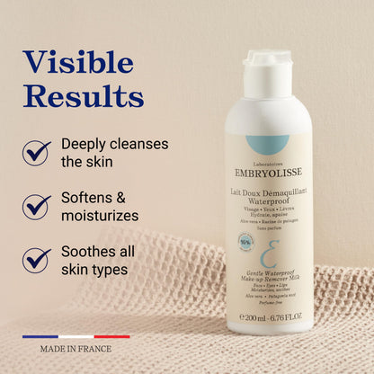 Embryolisse makeup remover milk with shea butter and aloe vera texture
