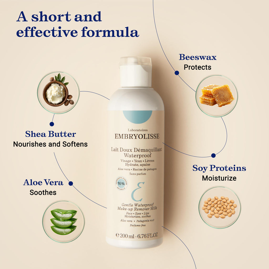 Embryolisse Gentle Waterproof Make-up Remover Milk cap and dispenser detail
