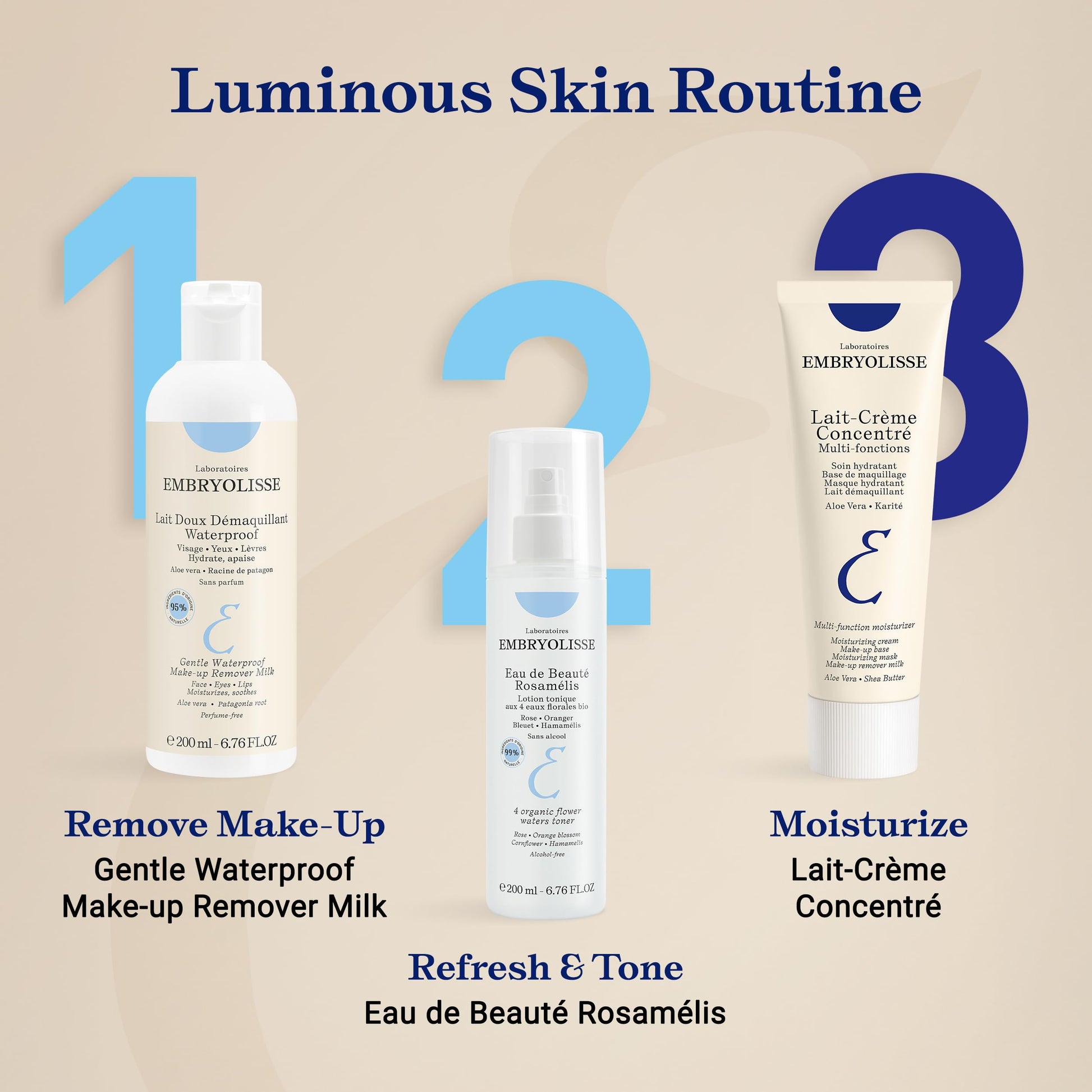 Authentic Embryolisse skincare bottle for all skin types