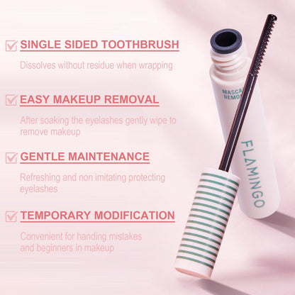 Okerker waterproof mascara remover being applied to lashes