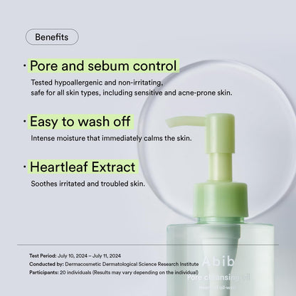Abib heartleaf oil wash for sensitive skin care