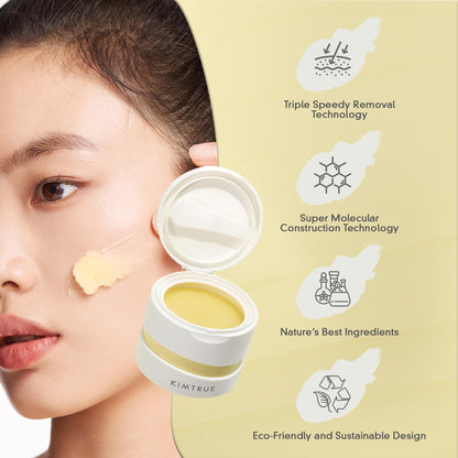 Kimtrue makeup remover balm emulsifying into milky texture