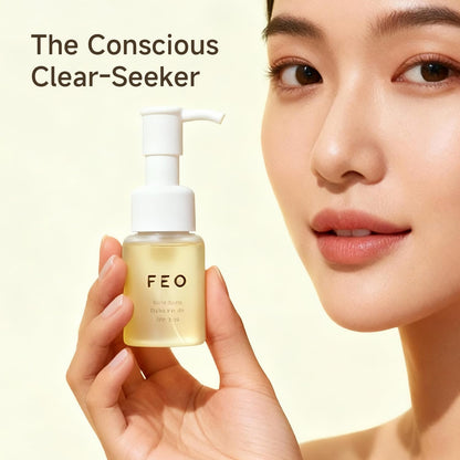 Texture demonstration of Feo deep cleansing oil