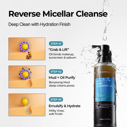 Side view of Brmud Deep Melting Mud Cleansing Oil