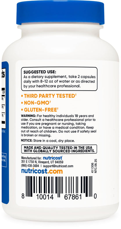 Authentic Nutricost imported Tongkat Ali supplement packaging