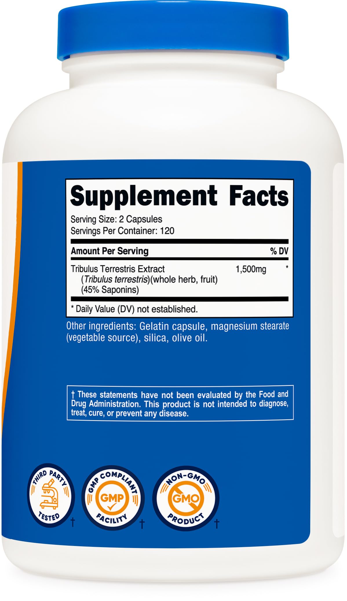 Nutricost herbal supplement capsule close up