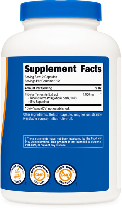 Nutricost herbal supplement capsule close up