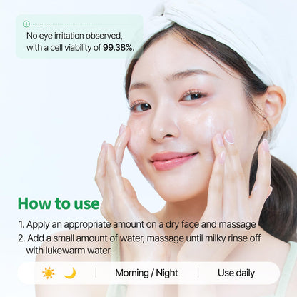 Pongdang Pore Deep Clean Cleansing Oil showing milky emulsification