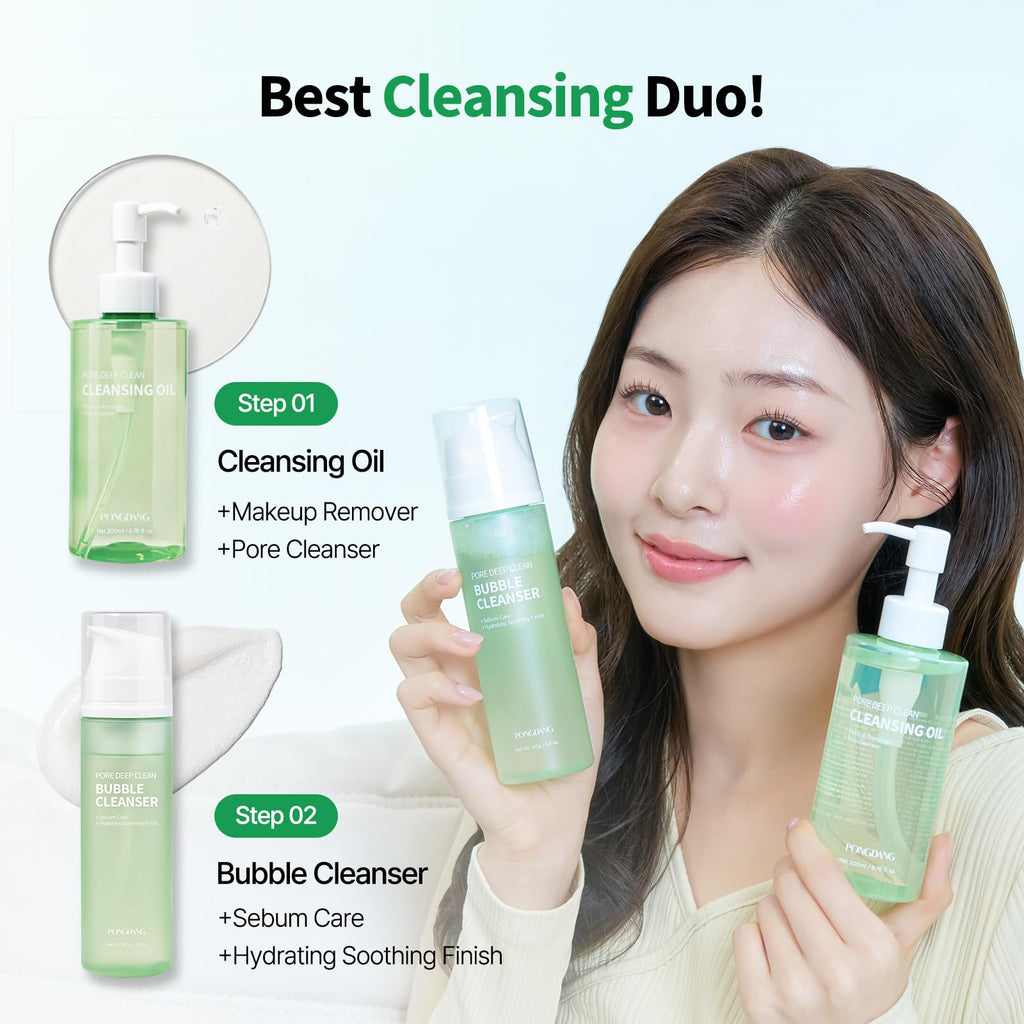 Pongdang Pore Deep Clean Cleansing Oil lifestyle product arrangement