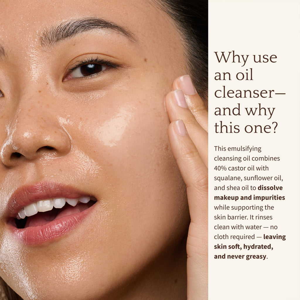 Bambu Earth Castor And Squalane Cleansing Face Oil dropper cap detail