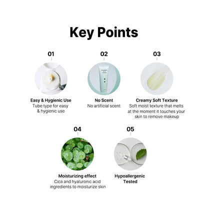 B:Lab Cica Soft Meltaway Cleansing Balm ingredients list on back of tube
