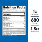 Nutricost Psyllium Husk dietary fiber supplement nutrition label