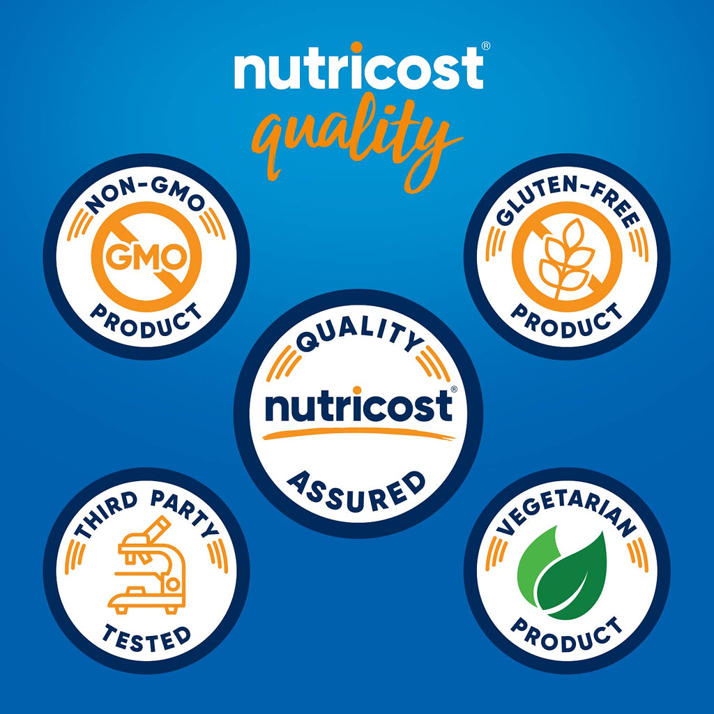 Nutricost Psyllium dietary fiber supplement nutritional label