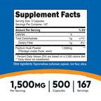 Nutricost Psyllium Husk supplement bottle label details
