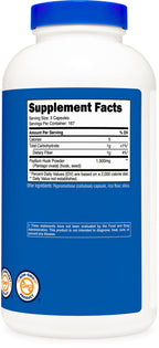 Close up of Nutricost Psyllium Husk bottle packaging