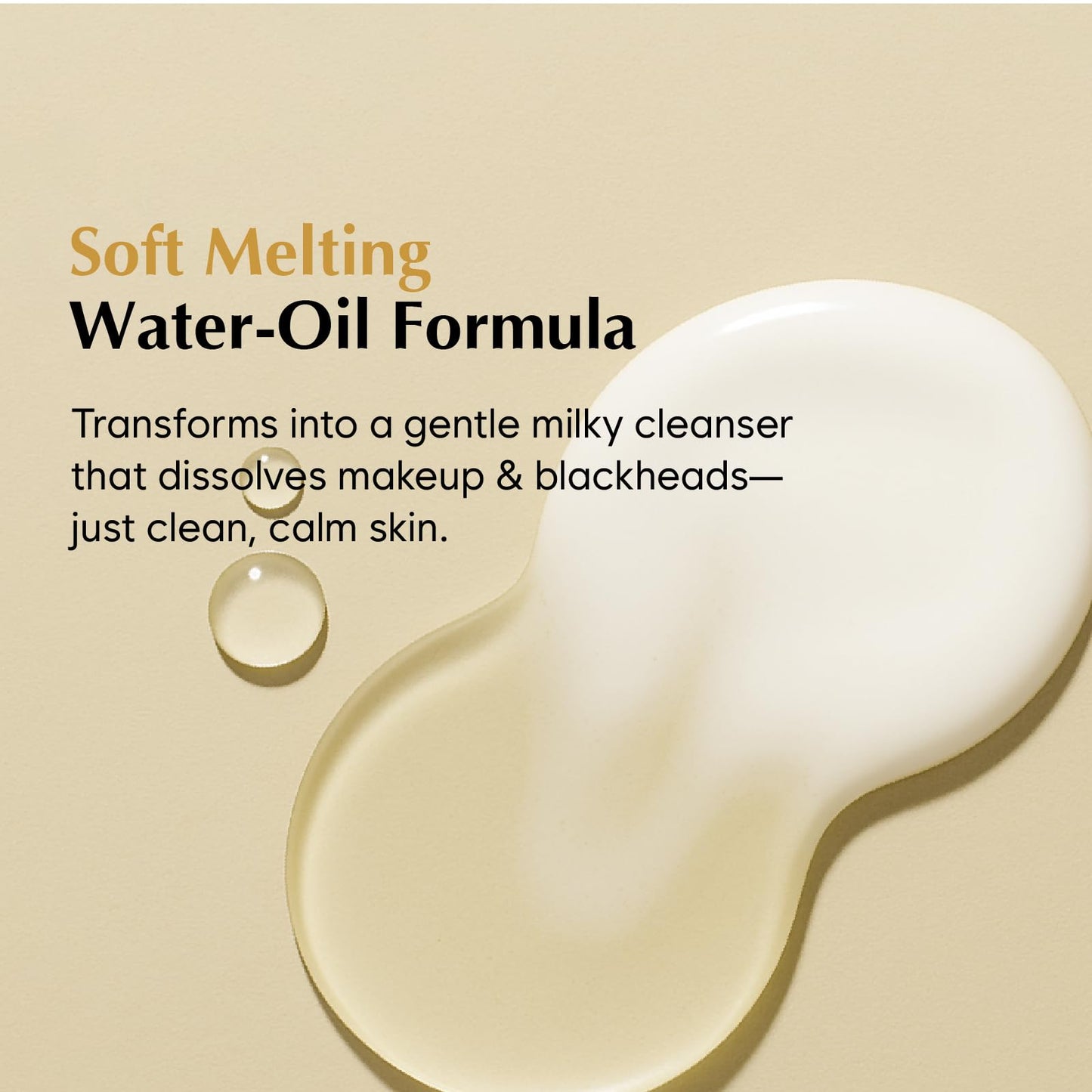 Midha Rice Cleansing Oil bottle with botanical ingredient highlights