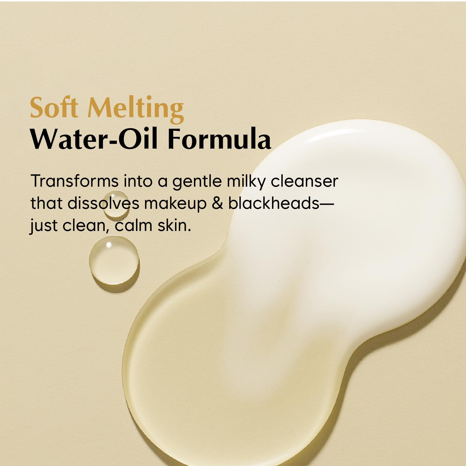 Midha Rice Cleansing Oil bottle with botanical ingredient highlights