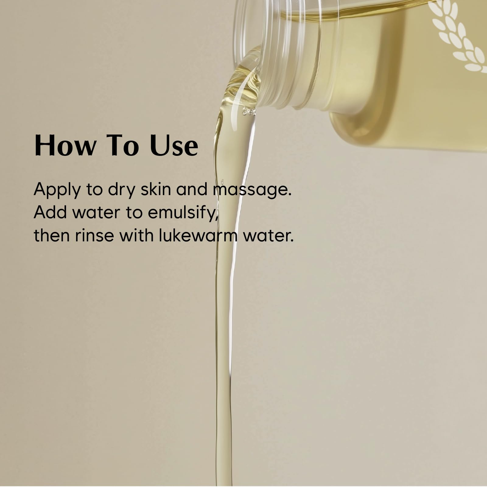 Back view of Midha 5.07 fluid ounce cleansing oil container