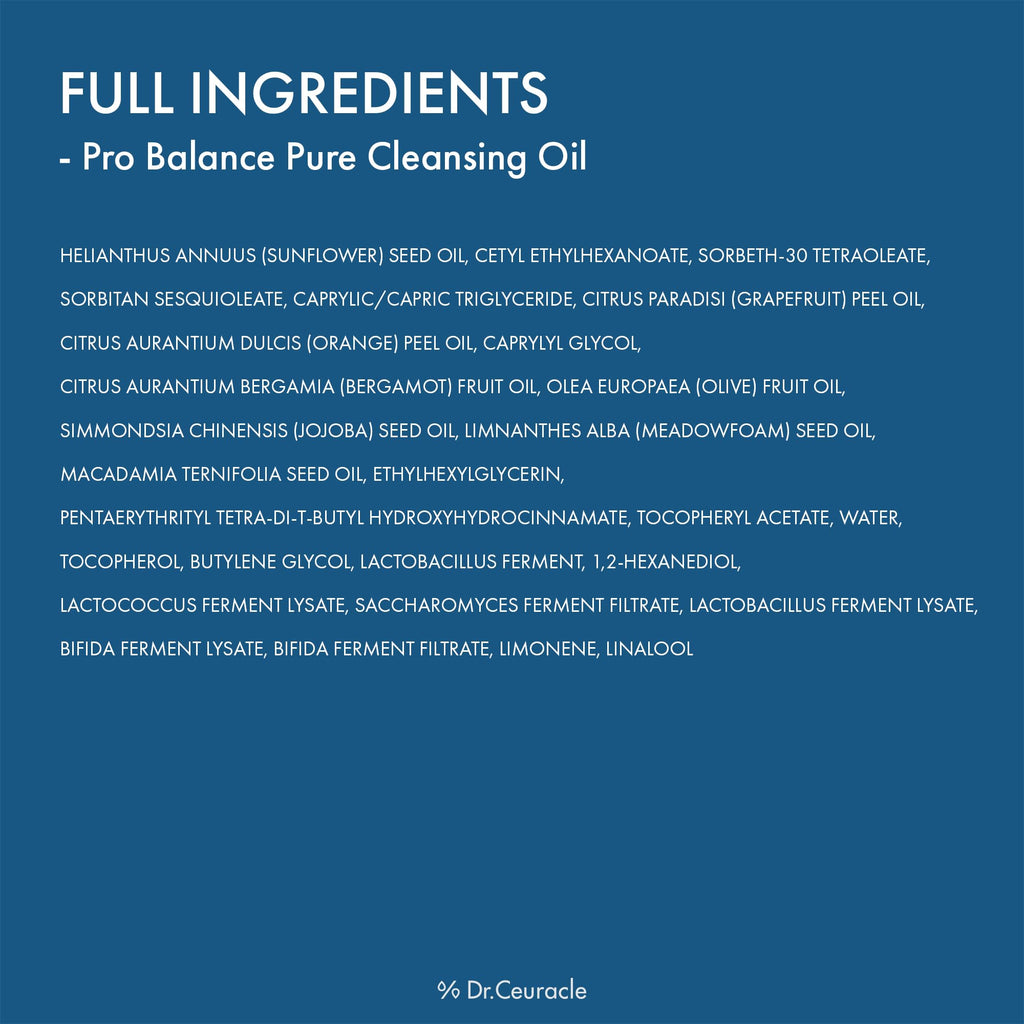 Dr. Ceuracle Pro Balance Pure Cleansing Oil usage demonstration step