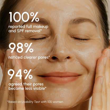 Side profile of Maree pore cleansing oil bottle