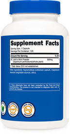 Nutricost St Johns Wort capsules close up view demonstrating the clear vegetarian capsule form