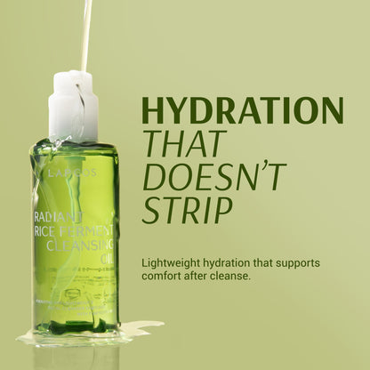 Back label of Lapcos cleansing oil showing ingredients