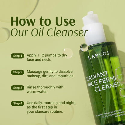Lifestyle shot of Lapcos Korean skincare cleansing oil