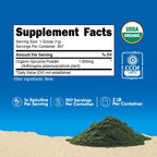 Nutricost pure green algae unflavored powder nutrition label and ingredients list