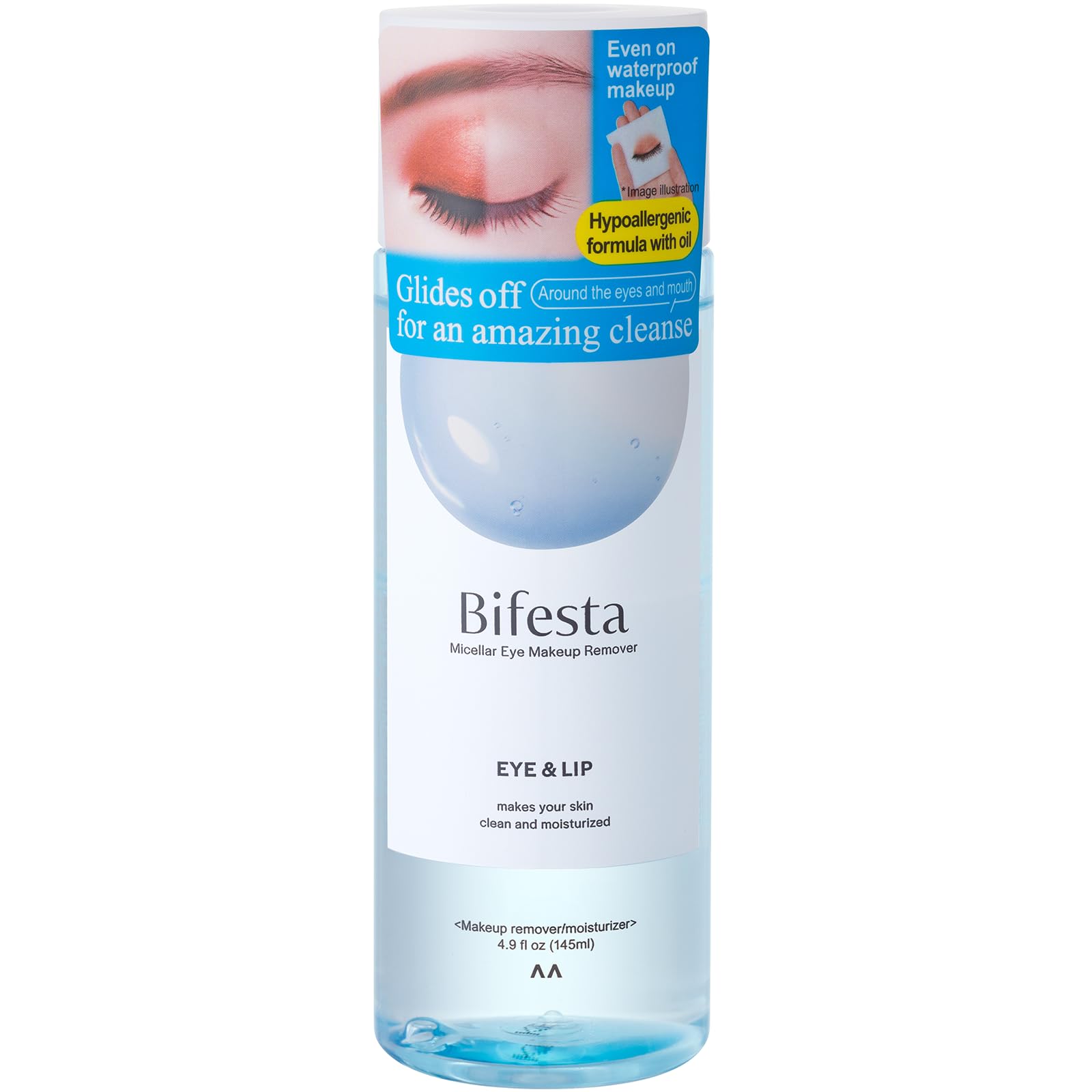 Bifesta eye and lip makeup remover back label details