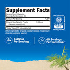 Nutricost Organic Saw Palmetto supplement nutritional facts label and organic certification details