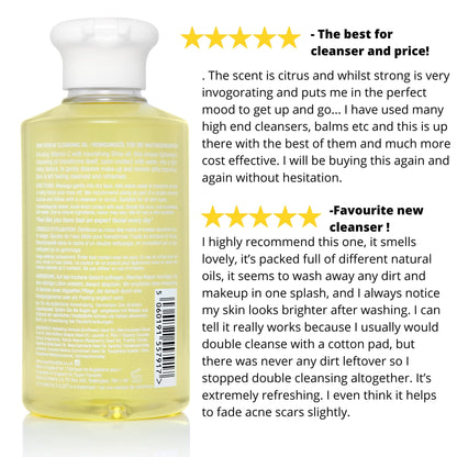 Super Facialist cleansing oil texture demonstration on palm