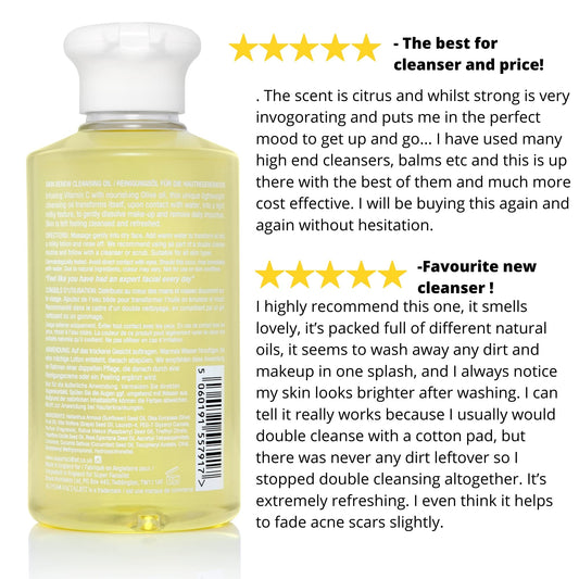 Super Facialist cleansing oil texture demonstration on palm