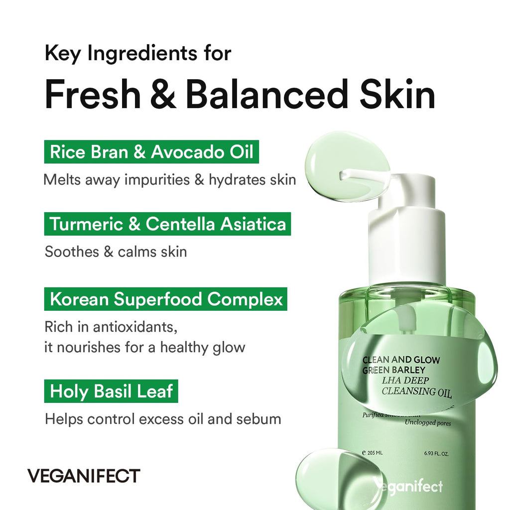 Veganifect cleansing oil demonstrating waterproof makeup removal